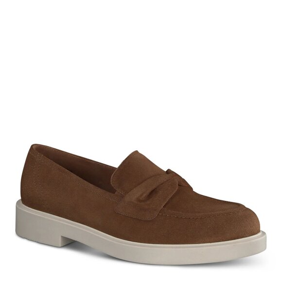 $480 Paul Green Sadie Loafer PLATFORM SLIP ON SHOES TOFFEE SUEDE 7 US (TD10)